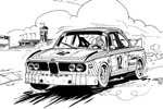 Automobil cartoon BMW CSL