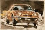 Opel GT Oldtimer Aquarell