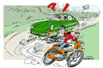 Illustration Oldtimer Motorrad