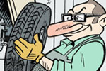 comic auto werkstatt