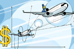 Illustration flugzeug flughafen