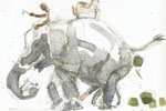 Aquarell Thailand Elefant