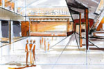 Illustration Aquarell Architektur Union-Halle