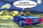 Karikatur, Cartoon, Mercedes 107, Automobile, Oldtimer